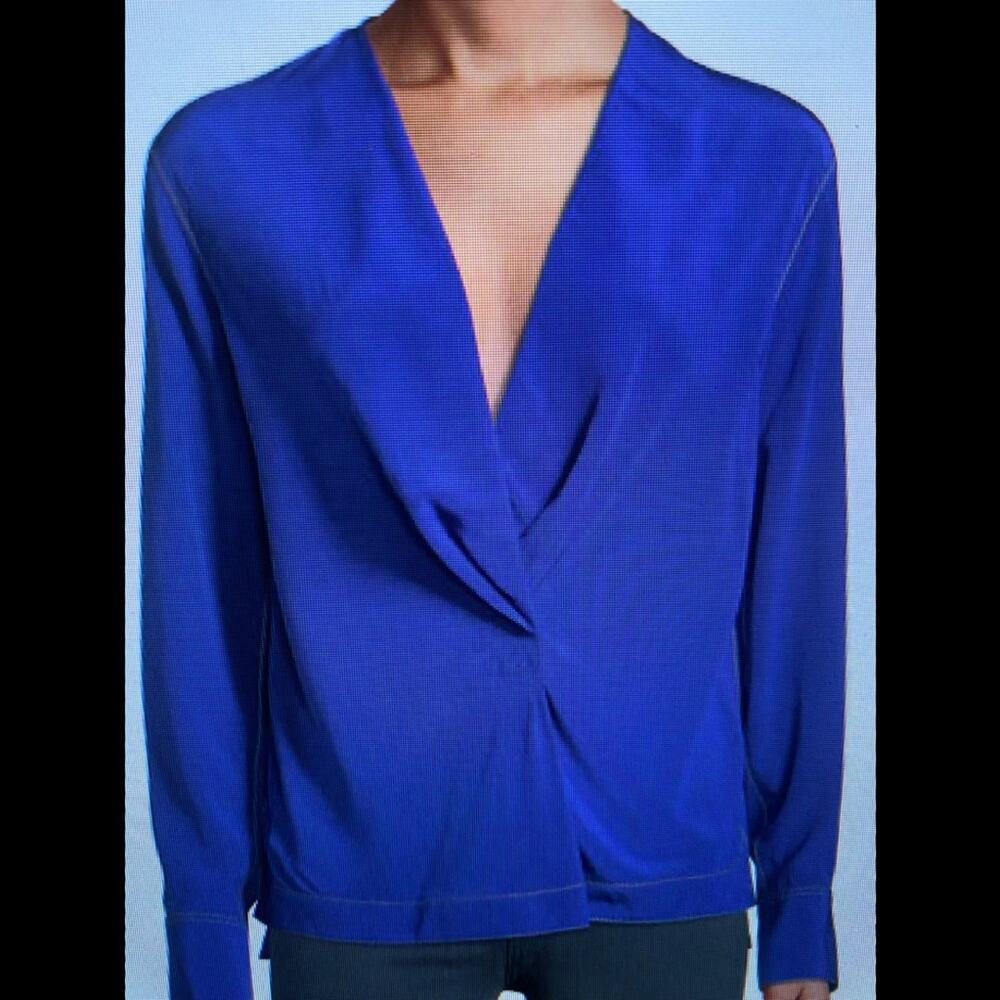 Rag & Bone 100% Silk Shields Drape Front Long Sle… - image 2